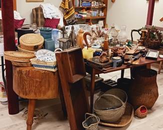Butcher block, antiques.