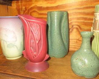 Roseville Cranberry Silhouette Vase