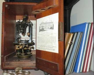 Antique Brass Surveyor's Transit by the Buff & Buff Manufacturing Company