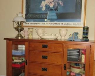 Mission Style 4 Drawer Console Cabinet