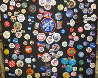 Large Collection of American Political Campaign Buttons & Memorabilia