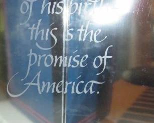 to every man his chance, regardless of his birth, this is the promise of America. -Thomas C. Wolfe 1900-1938
