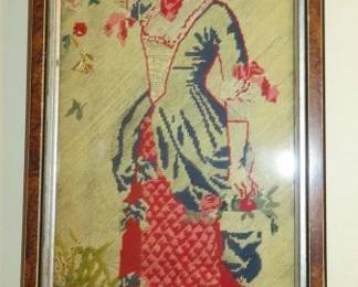 Cira 1878 Framed Needlepoint