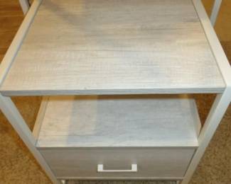 Vecelo Modern Nightstand & Matching 5 Tier Shelf