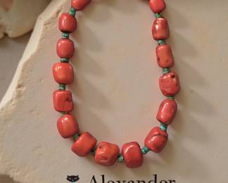 Vintage Coral & Turquoise necklace