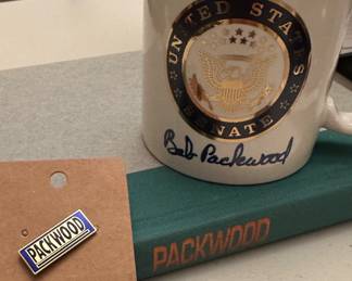 Signed mug, 1st Ed book signed by author
