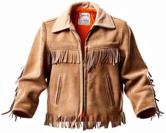 Honeysuckle Vintage Children’s Leather Fringed Jacket