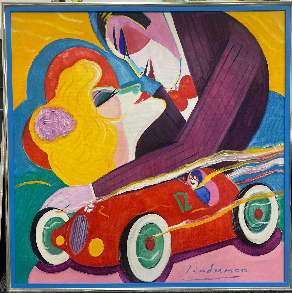 Earl Linderman "Race Car Dreams" Original Canva