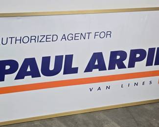 Large Paul Arpin Moving Van Lines Sign
