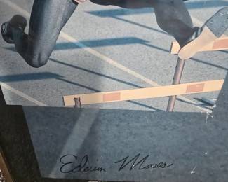 1984 Los Angeles Olympic Poster signed by Edwin Moses