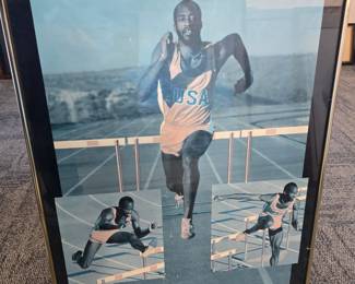 1984 Los Angeles Olympic Poster signed by Edwin Moses