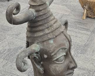 Very Large Benin Bronze Head