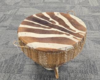 Zebra Skin African Drum
