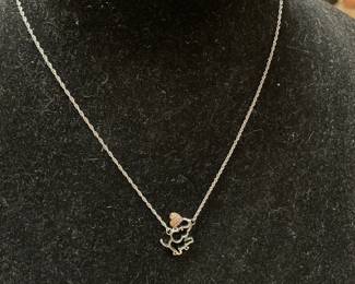 FULL VIEW OF .925 ELEPHANT NECKLACE $25