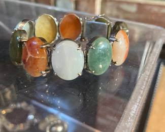 vintage  bracelet w/ stones  NOT PRICED YET 