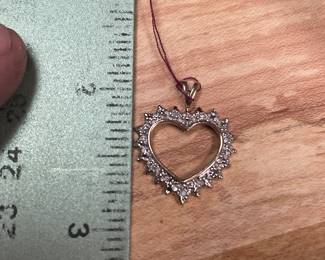10k diamond heart pendant $99 
