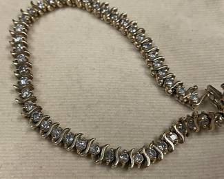 14 K GOLD 3 CARAT + DIAMOND TENNIS BRACELET - HAVE 2010 APPRAISAL  FOR BUYER -   GREAT DEAL $3299