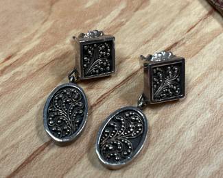 LOIS HILL STERLING EARRINGS FOR PIERCED EARS  ALL PROPER HALLMARKS -$45