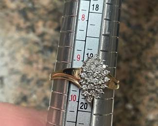14K DIAMOND RING $445