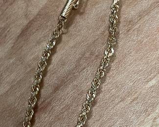 14k yellow gold 16" chain  