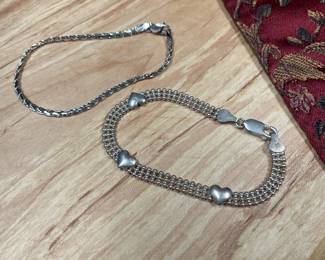 DIFFERENT VIEW OF BOTH STERLING BRACELETS  $18 EACH 