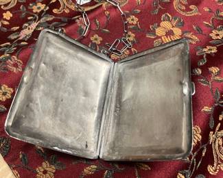 INSIDE VIEW OF ANTIQUE STERLING CASE 