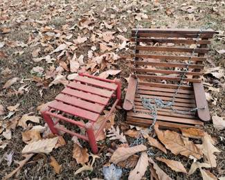 Children's swing and stool