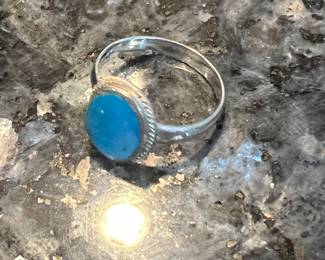 Sterling and turquoise ring.