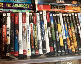 TONS of games...Play station 2, PSP, Wii, PS3, Game Cube, and more!