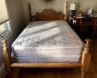 One of two antique beds with nice clean mattresses (3/4 size)