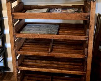 Lovely primitive rack on wheels