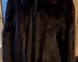 Fabulous mink jacket reversable to black leather! 