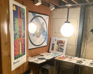 Vintage art posters and severl original works