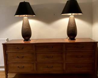 Very handsome 9 drawer dresser by Milling Road (Baker)