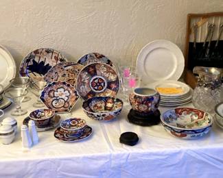 Lots of lovely china, silver plate, and glassware