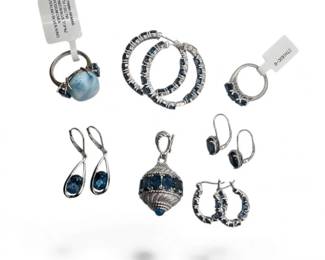 24 LondonBlueTopazLarimarSterlinginclJudithRipkaPendantNIB