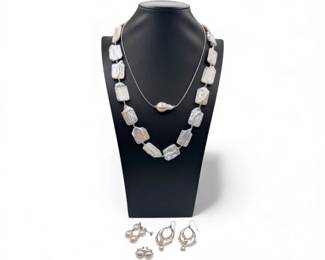 22 JTVFreshwaterPearlJewelryLotSterlingRhodiumOverSterling