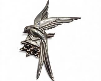 6 VintageMexicanSterlingBirdBroochPrietoEJuarez2862g