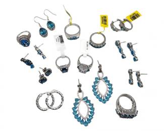 71 SterlingJewelrywBlueStonesCollectionBlueTopazAquamarine