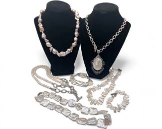 65 SterlingFreshwaterPearlNecklacesBraceletsLargePearlPendant