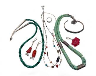 16 GreenLapisPendantRosePendantSterlingSilverEarrings