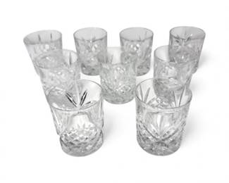 157 Setof9CutCrystalDoubleOldFashionedGlasses