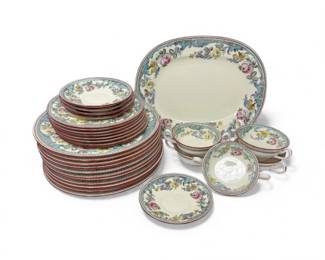 141 MintonMossRoseFineChina30PieceDinnerwareSet