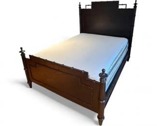 117 EthanAllenImpressionsQueenBedFramewMattressBoxSprings