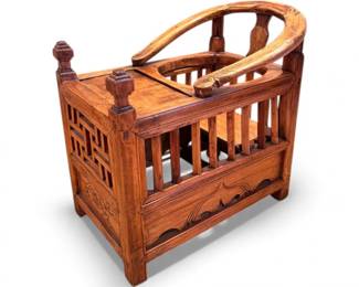 10 AntiqueHandCraftedChineseWoodenChildsDiningChairSeat