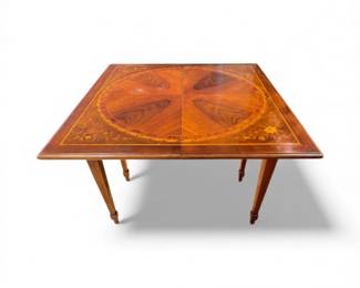 70 ItalianInlaidFoldableGameDiningTableRhoMobiliDEpoca