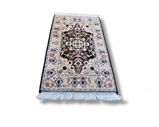 145 SmallHandKnottedMoroccanRug25x42wPad