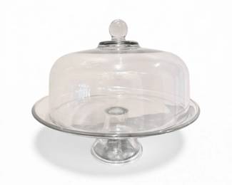 158 ClearGlassCakeStandwDomeCover