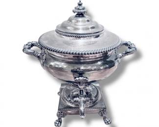 2 AntiqueSilverplateHotWaterUrnwSpigot