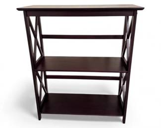 176 SmallWoodBookshelfwDecorativeXSideDesign